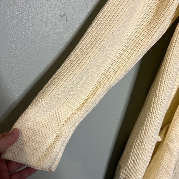 NWT Talbots Ivory chunky knit cashmere blend cardigan sweater - Picture 5 of 6